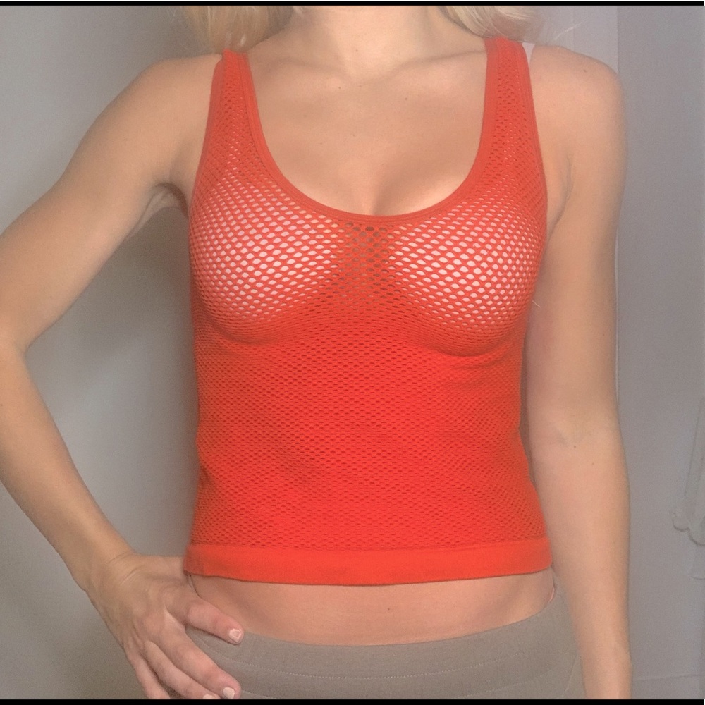 Urban Outfitters Athletic Red Mesh Tank